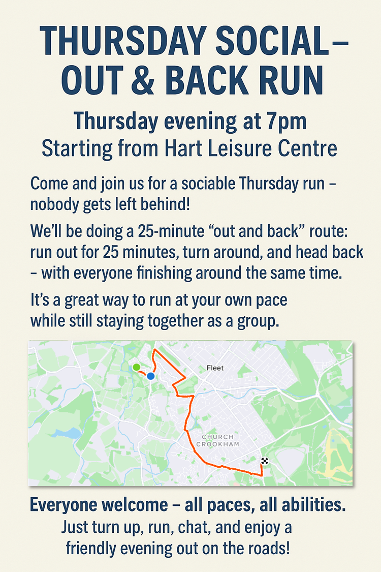 Thurs Social - Out-and-Back run - Hart Road Runners