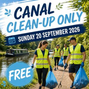 Hart Road Runners volunteers cleaning the Basingstoke Canal
